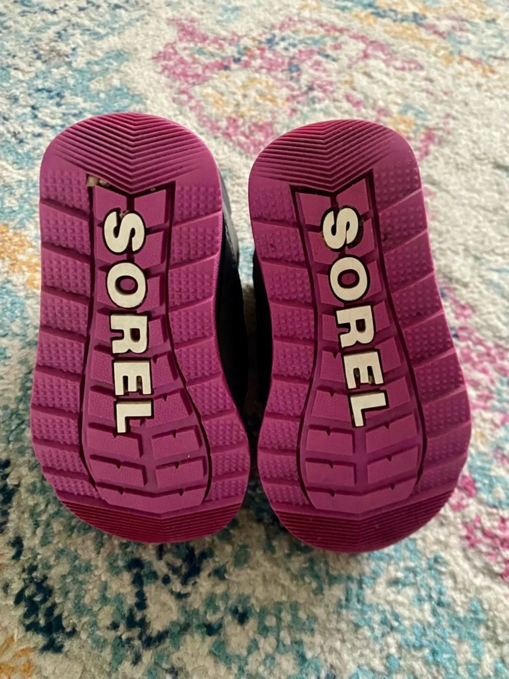 Sorel Whitney II Strap WP Snow Boots Toddler Waterproof Pink Grey Size 6 Girl